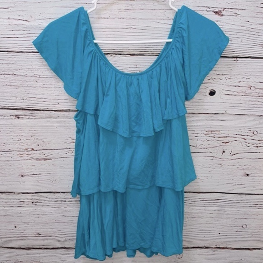 Madison Blue Ruffled Blouse